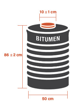 Bitumen drum packing 150kg