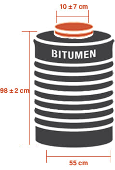 Bitumen drum packing long lid