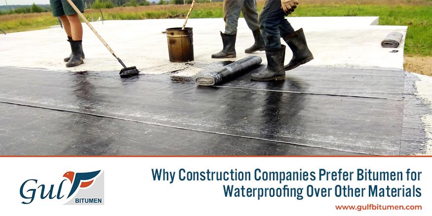 Construction companies using bitumen for waterproofing on roofs and foundations due to its durability and water resistance.
