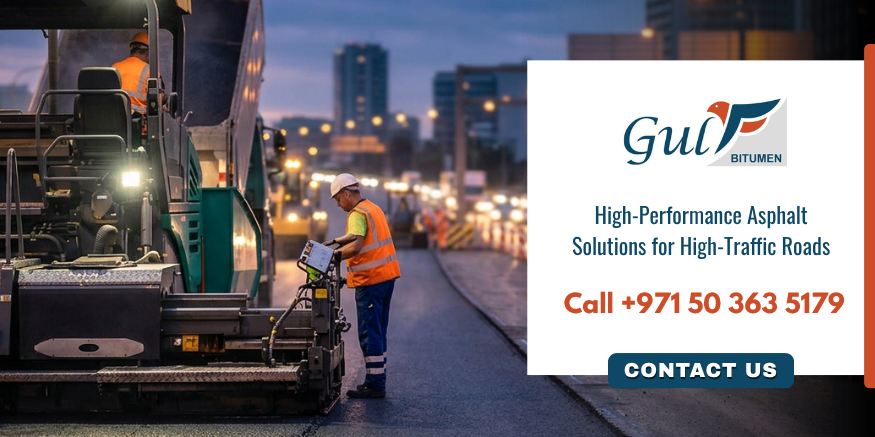Contact Gulf Bitumen team for high-performance rapid curing asphalt supply in UAE